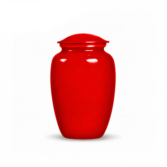 Custom Cremation Urn – Classic Red Urn for Human Ashes