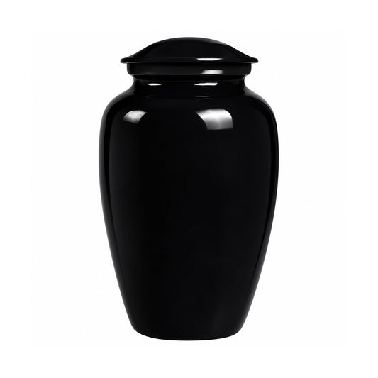 Custom Cremation Urn – Classic Black Urn for Human Ashes