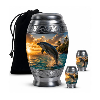 Blue Dolphin Cremation Urn