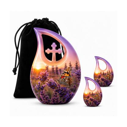 Lavender Fields Butterfly Cremation Urn