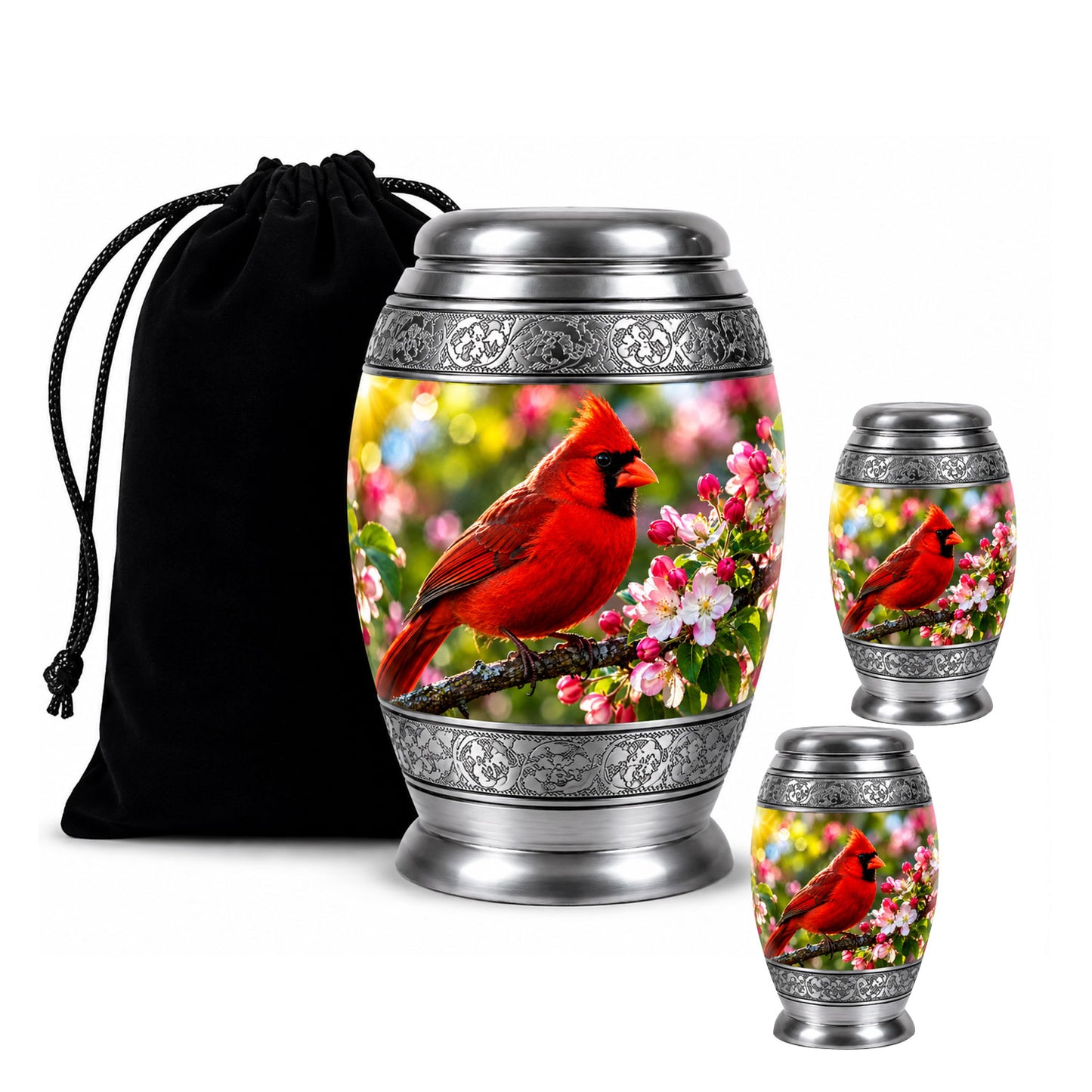 Cardinal Bird Cremation Urn for Ashes