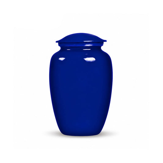 Custom Cremation Urn – Classic Dark Blue Memorial Urn for Ashes