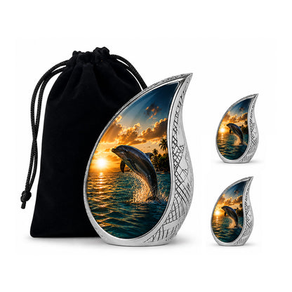 Blue Dolphin Cremation Urn