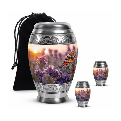 Lavender Fields Butterfly Cremation Urn