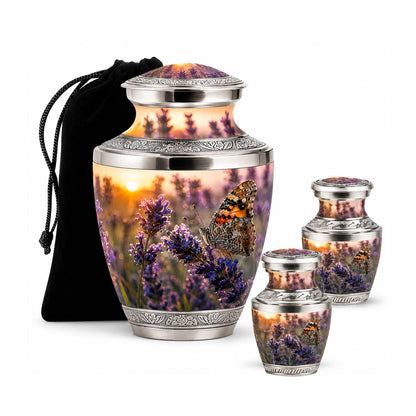 Lavender Fields Butterfly Cremation Urn