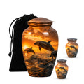 10 inch large Urn with 2 Keepsake 3 Inch Urns