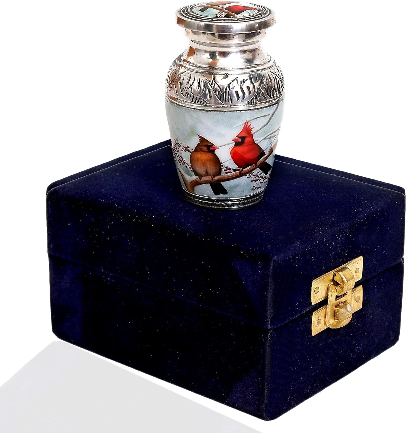Cardinal Birds Memorial Urn —Small Decorative Keepsake for Ashes