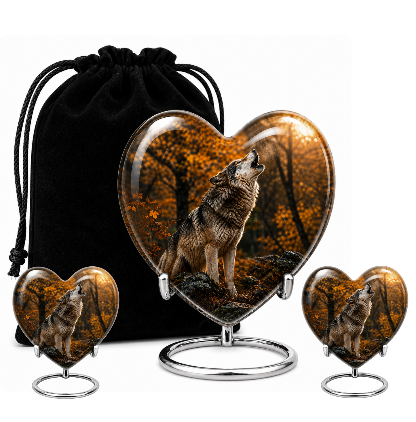 Howling Wolf Cremation Urn for Human Ashes
