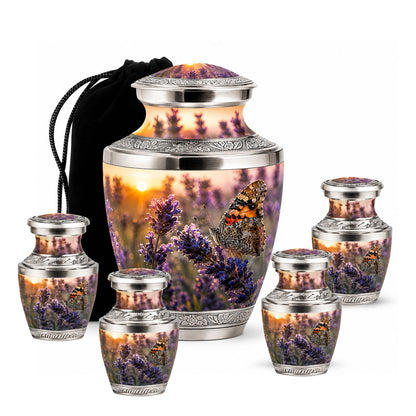Lavender Fields Butterfly Cremation Urn