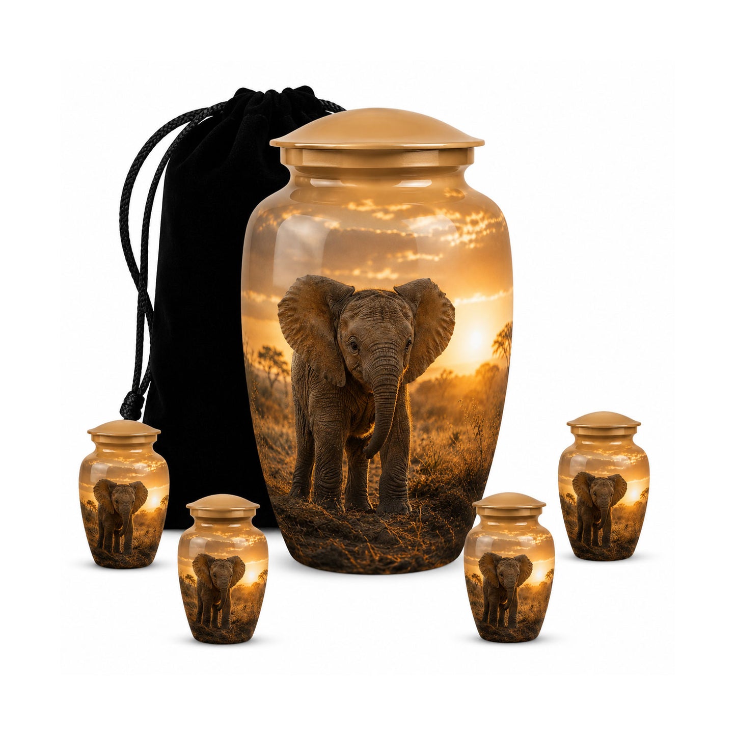 Baby Elephant Cremation Urn For Ashes