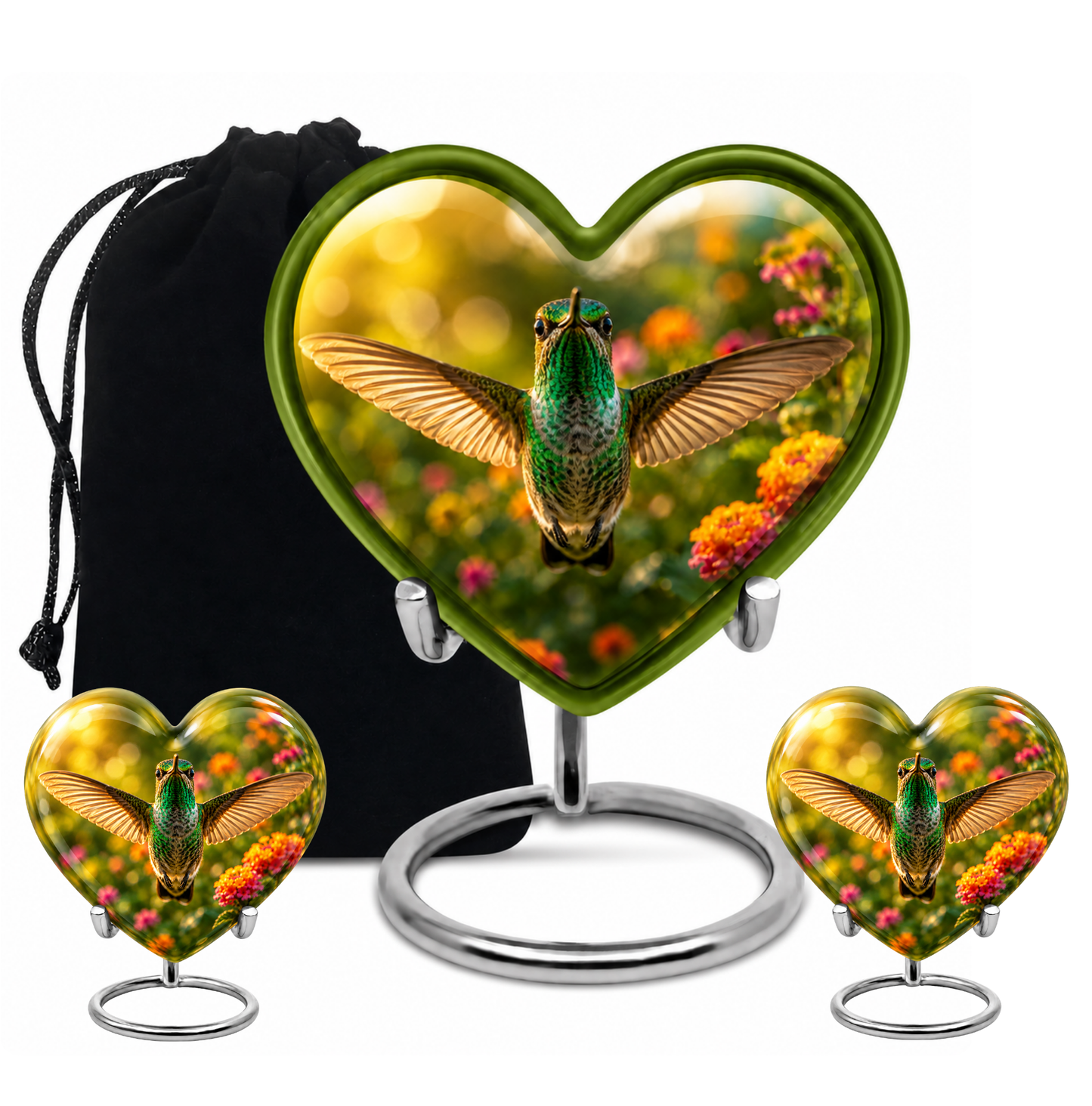 Flying Hummingbird Cremation Urn For Ashes