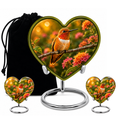 Rufous Hummingbird Cremation Urn For Ashes