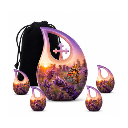 Lavender Fields Butterfly Cremation Urn