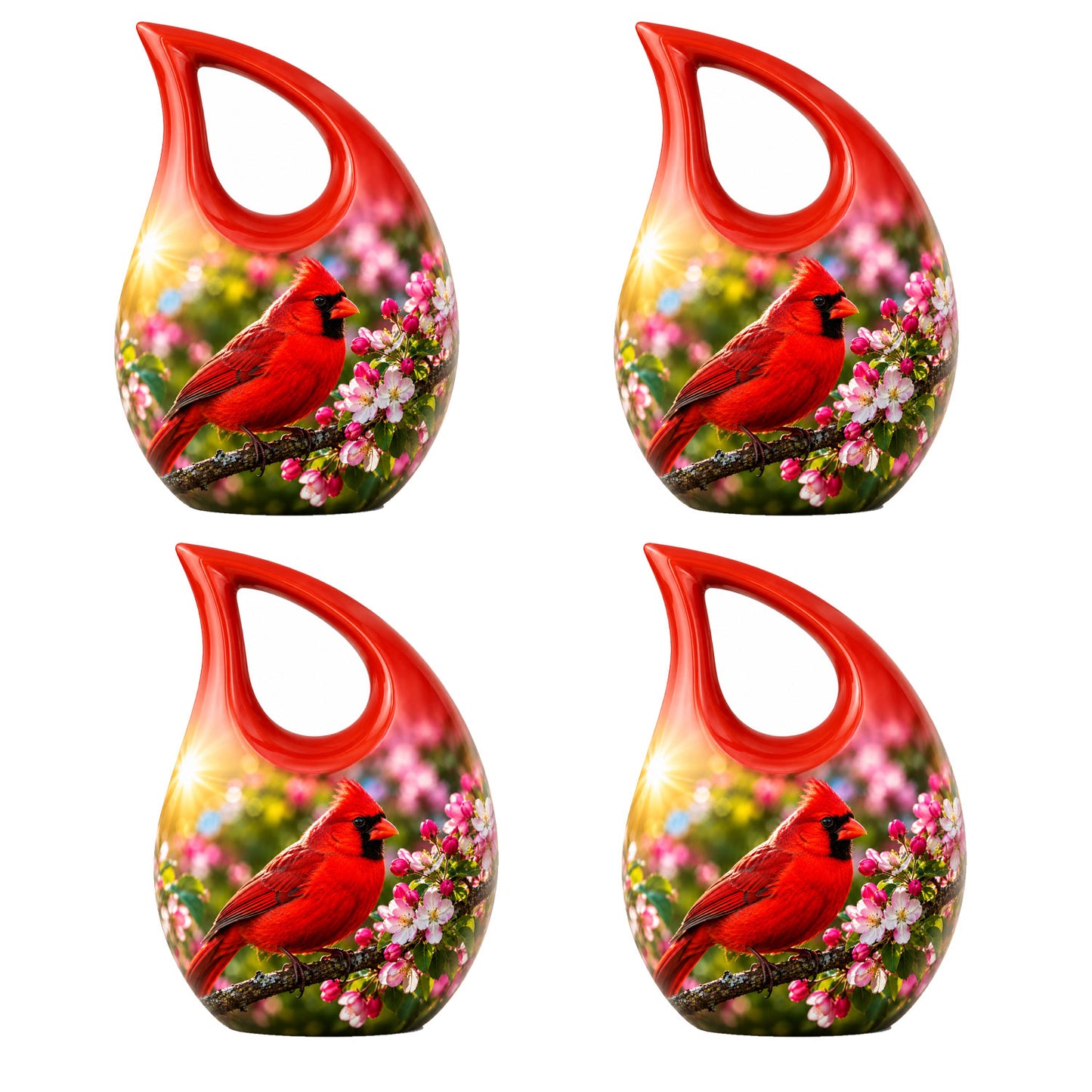 Cardinal Bird Cremation Urn for Ashes