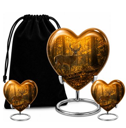 Autumn Forest Deer Cremation Urn