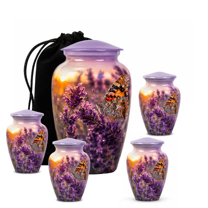 Lavender Fields Butterfly Cremation Urn