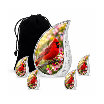 Cardinal Bird Cremation Urn for Ashes