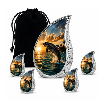 Blue Dolphin Cremation Urn