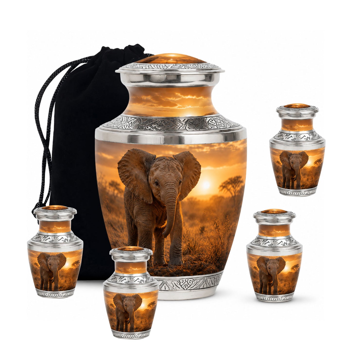 Baby Elephant Cremation Urn For Ashes
