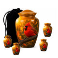 10 inch large Urn with 4 Keepsake 3 Inch Urn
