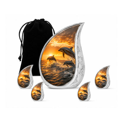 Oceanic Dolphin Family Cremation Urn