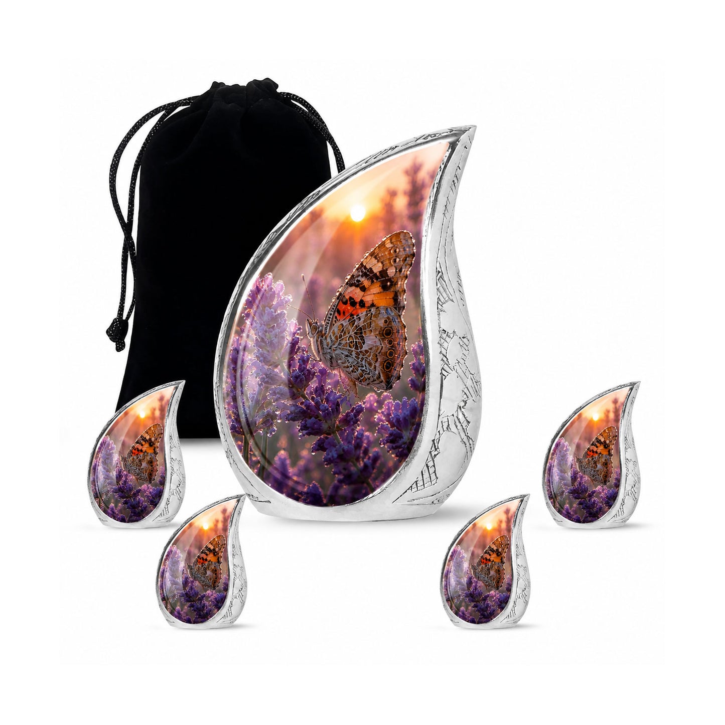Lavender Fields Butterfly Cremation Urn