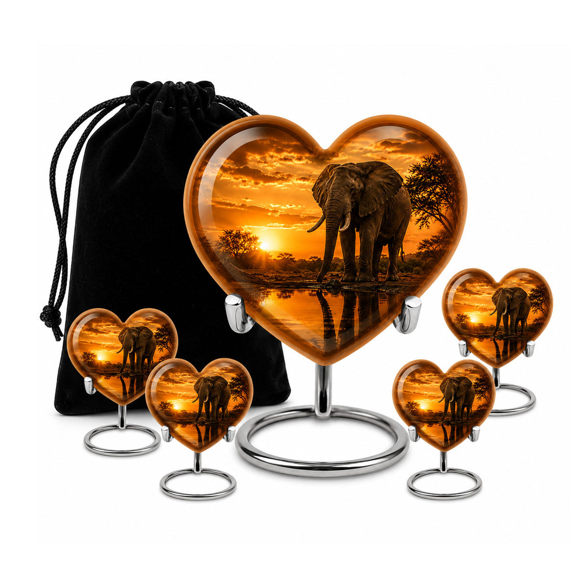 African Elephant Cremation Urn For Ashes