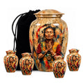 10 inch large Urn with 4 Keepsake 3 Inch Urn