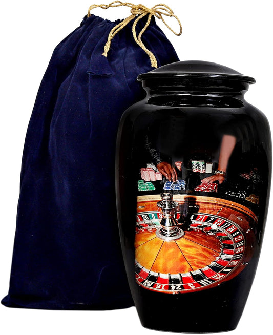 Roulette Wheel Funeral Urn —For Casino Lovers & Gamblers