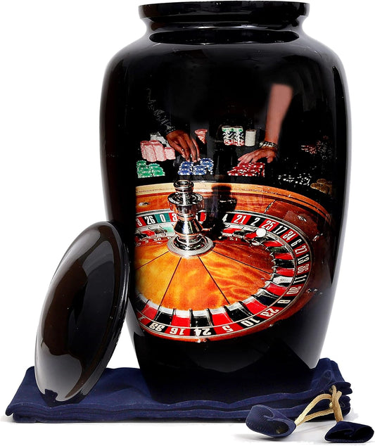 Roulette Wheel Funeral Urn —For Casino Lovers & Gamblers