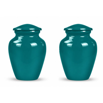 Custom Cremation Urn – Classic Teal Urn for Human Ashes