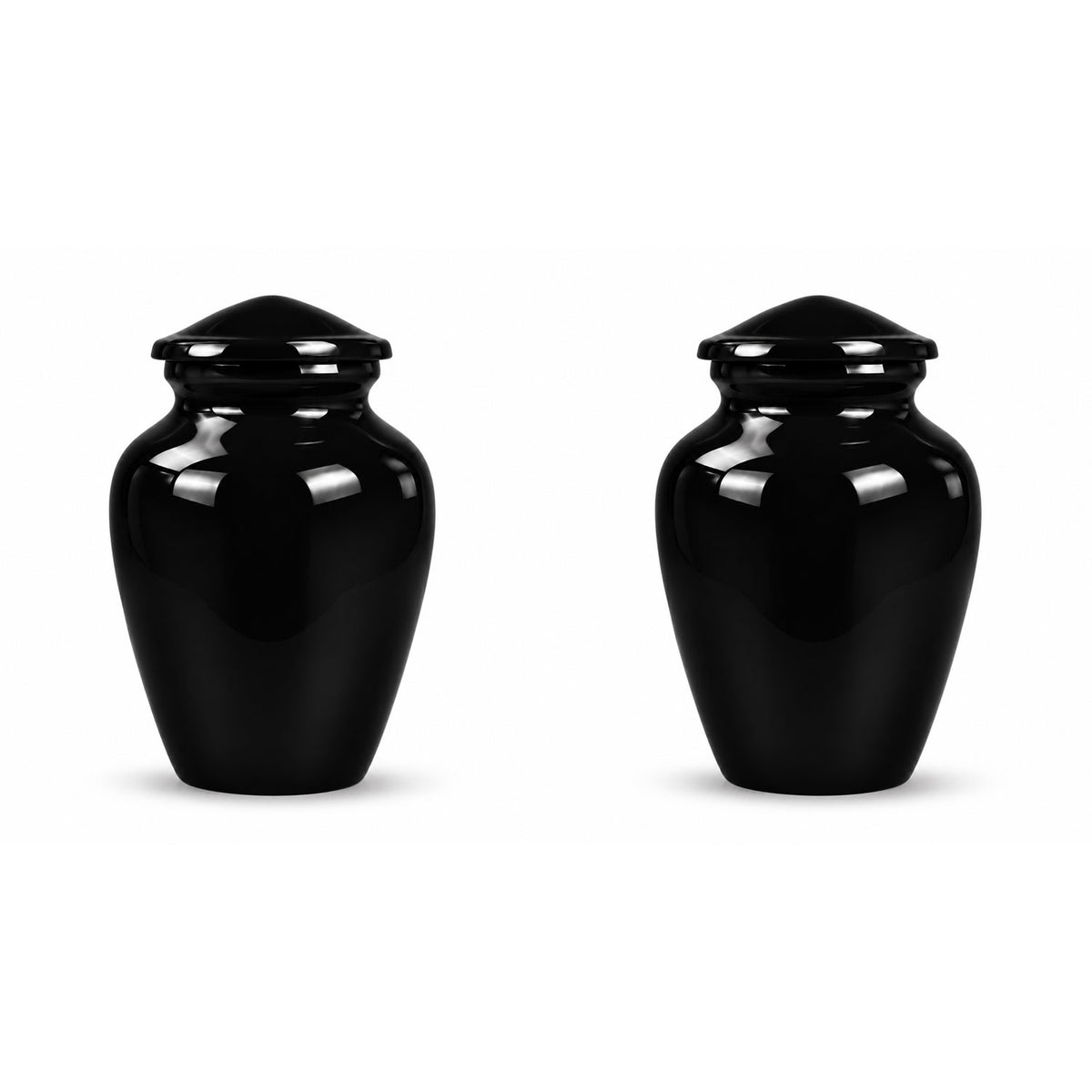 Custom Cremation Urn – Classic Black Urn for Human Ashes