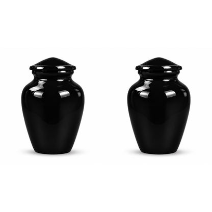 Custom Cremation Urn – Classic Black Urn for Human Ashes