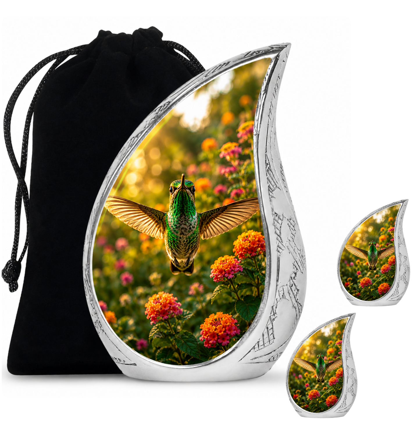 Flying Hummingbird Cremation Urn For Ashes