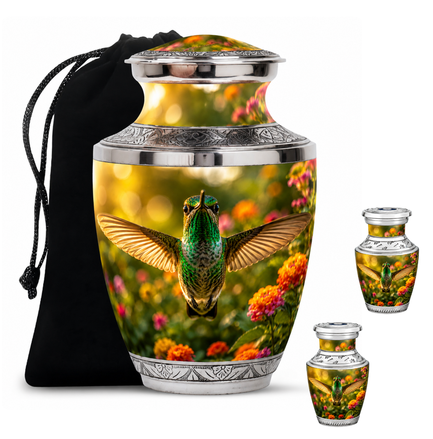 Flying Hummingbird Cremation Urn For Ashes