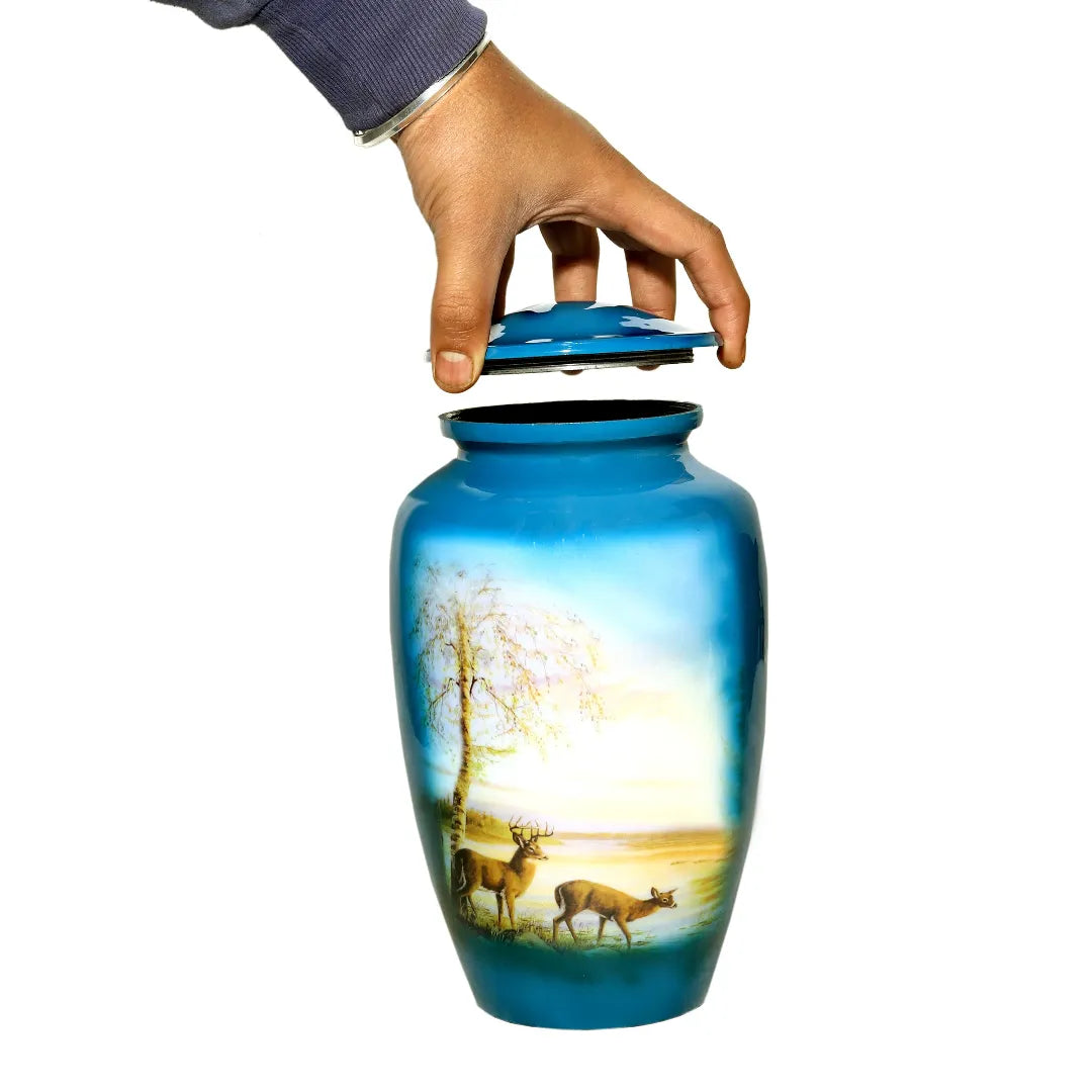 Adult Deer In Nature Design Cremation Urn