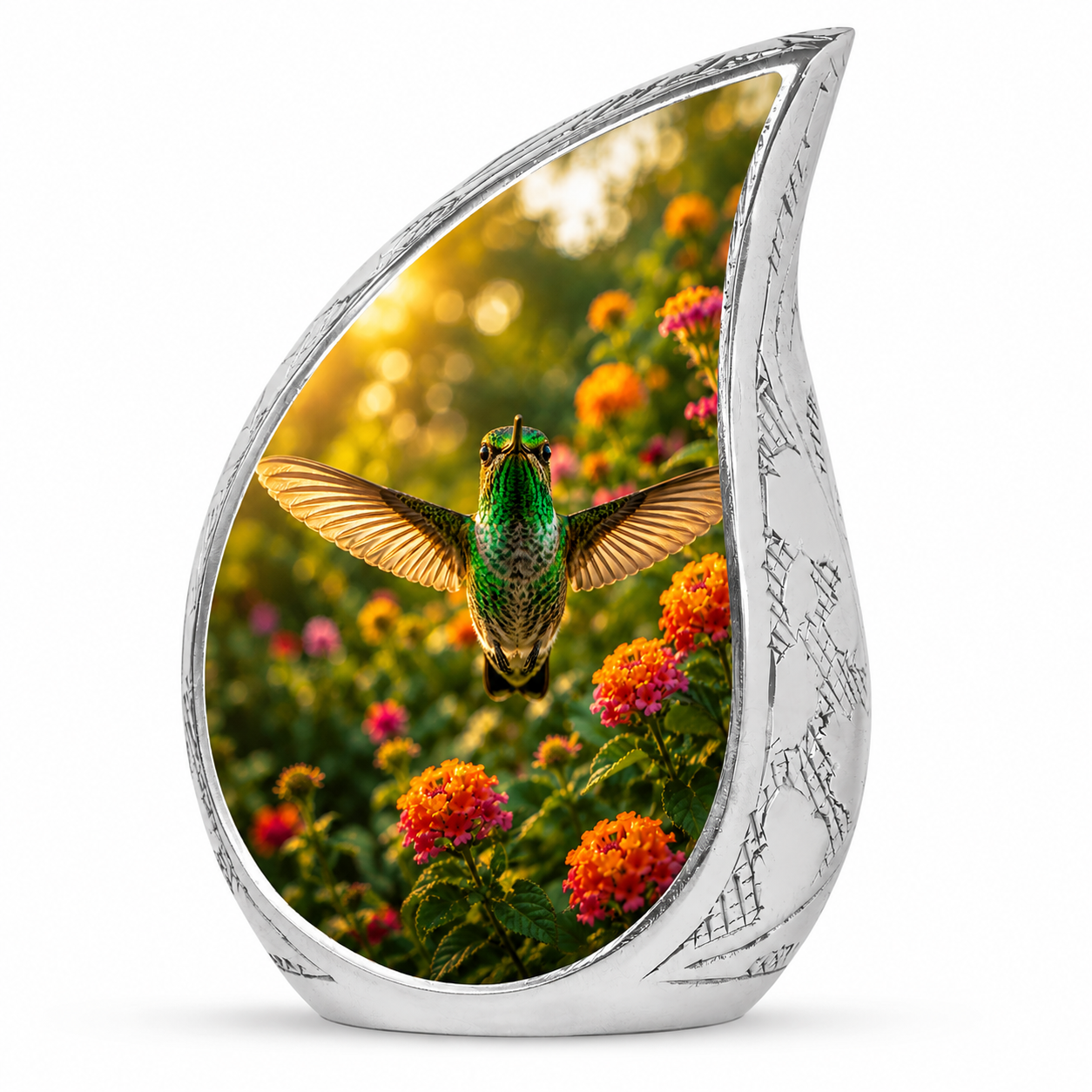 Flying Hummingbird Cremation Urn For Ashes