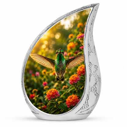 Flying Hummingbird Cremation Urn For Ashes