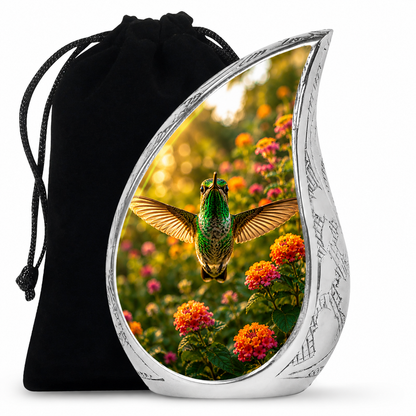 Flying Hummingbird Cremation Urn For Ashes