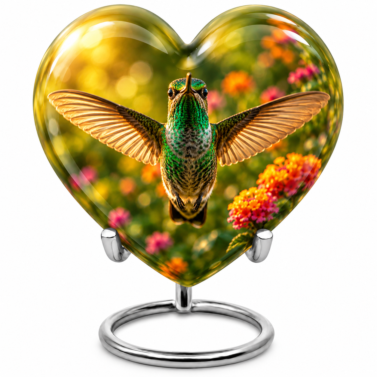 Flying Hummingbird Cremation Urn For Ashes