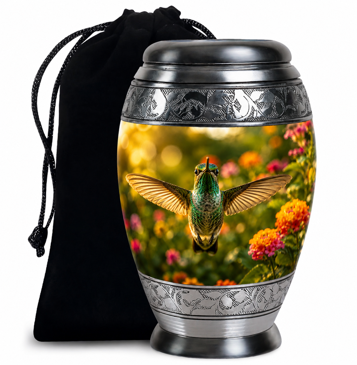 Flying Hummingbird Cremation Urn For Ashes