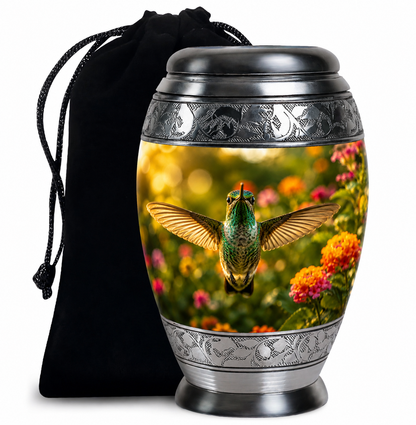 Flying Hummingbird Cremation Urn For Ashes
