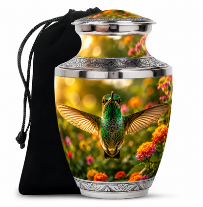 Flying Hummingbird Cremation Urn For Ashes