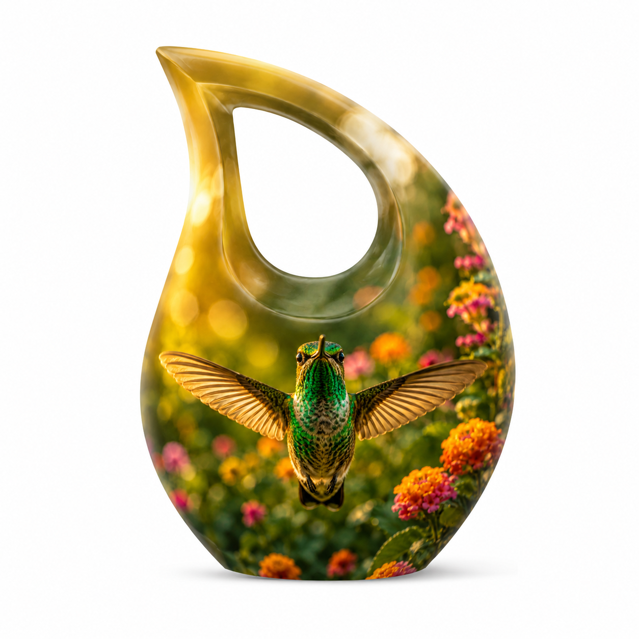 Flying Hummingbird Cremation Urn For Ashes