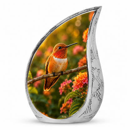 Rufous Hummingbird Cremation Urn For Ashes
