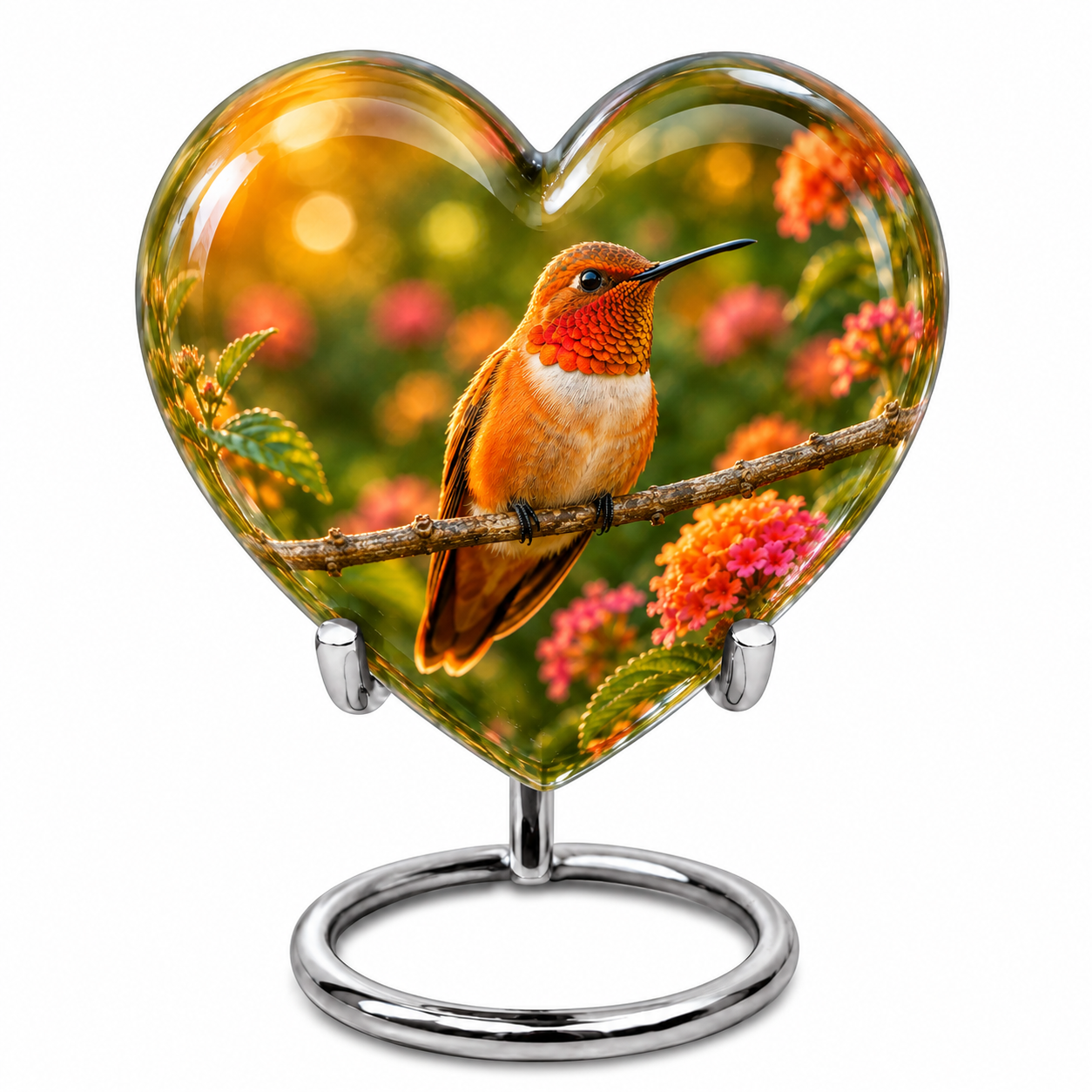 Rufous Hummingbird Cremation Urn For Ashes