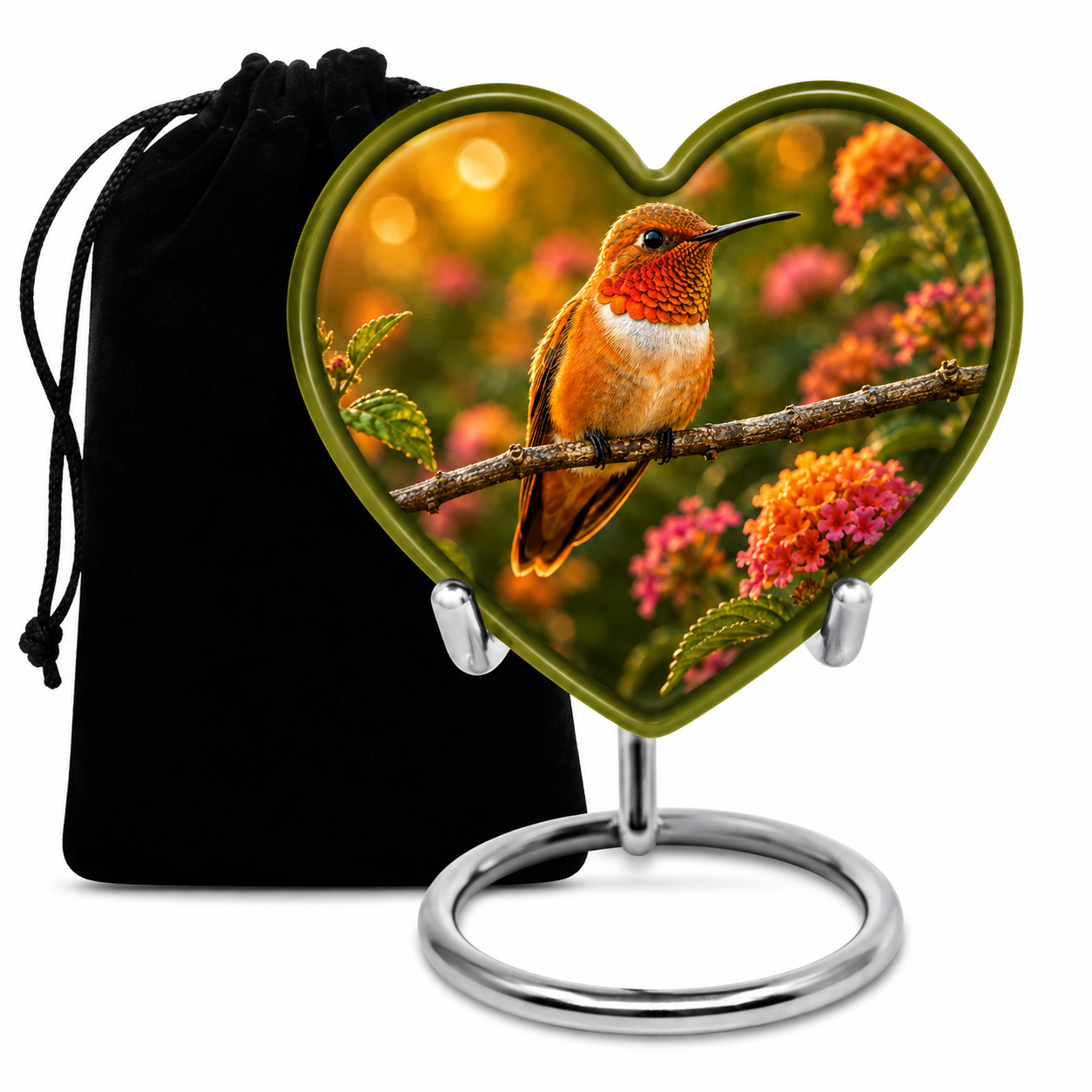 Rufous Hummingbird Cremation Urn For Ashes
