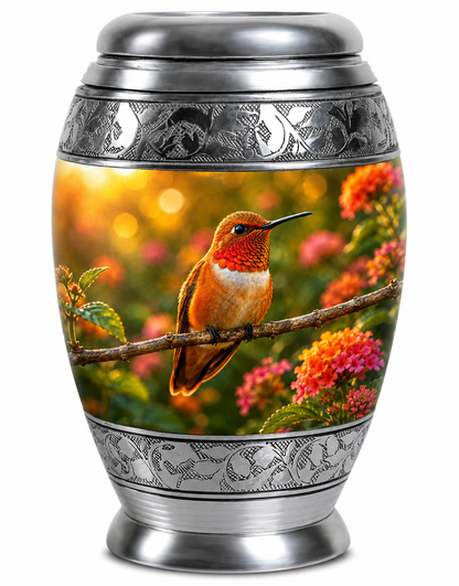 Rufous Hummingbird Cremation Urn For Ashes