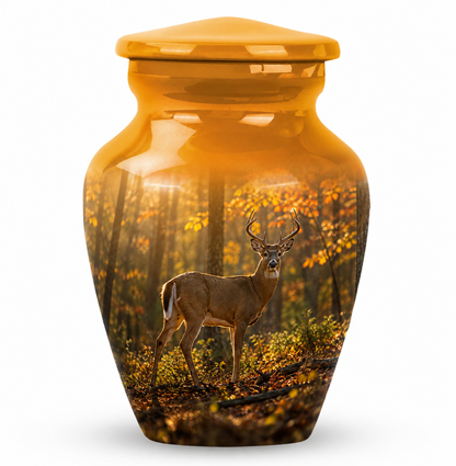 Autumn Forest Deer Cremation Urn