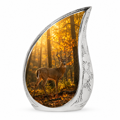 Autumn Forest Deer Cremation Urn